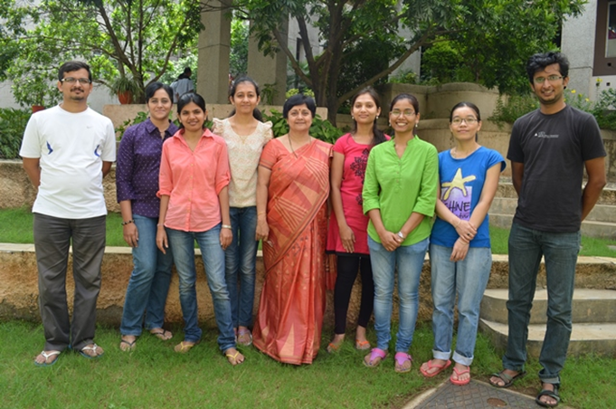 Dr. Vaijayanti Kale (Centre) with the research team at NCCS